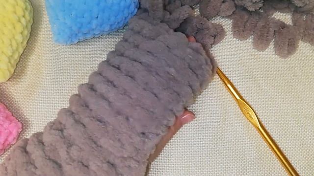 Варежки из плюшевой пряжи Мастер класс.