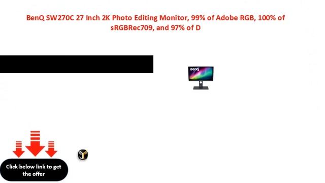 BenQ SW270C 27 Inch 2K Photo Editing Monitor, 99% of Adobe RGB, 100% of sRGBRec709, and 97% of D смотреть онлайн