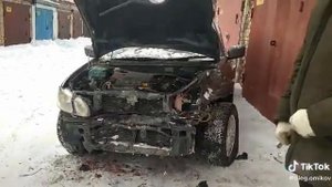 История одного мудака митсубиси аиртрек  Mitsubishi airtrek  что получится после лобового 100 км ча