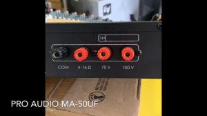 Обзор трансляционного усилителя PRO AUDIO MA-50UF