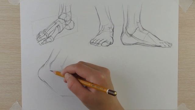 Как нарисовать стопу человека? | Пошаговый урок реалистичного рисования ног??