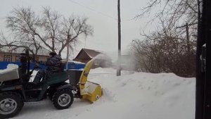 Испытание шнекоротора на новом тракторе
