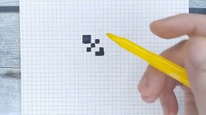 Небольшие рисунки по клеточкам → Как нарисовать пчёлку / Лайк АРТ