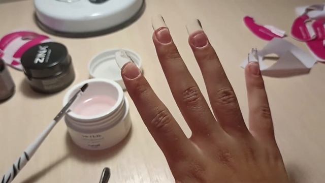 ✨делаю сама себе ногти в 13 лет✨наращивание ??