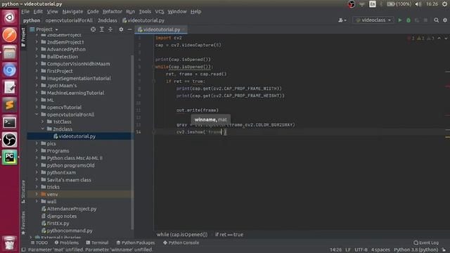 2 - OpenCV Tutorial For Beginners Using Python : How to Read , Write And Show Image Using web Cam