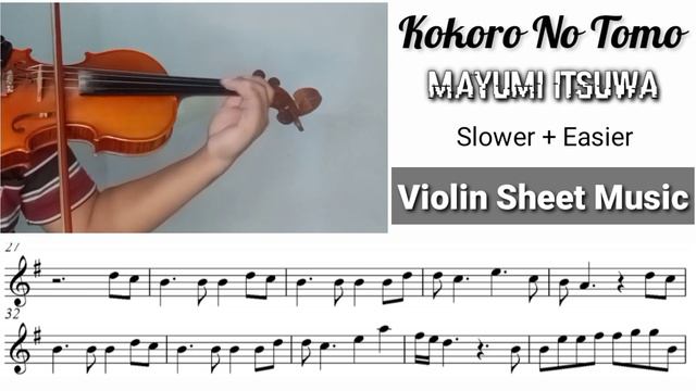 [Free Sheet] Kokoro No Tomo - Mayumi Itsuwa [Violin Sheet Music] смотреть онлайн