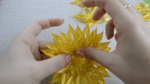 МК КАНЗАШИ Простой способ пышного цветка из ленты 6 ММ DIY Kanzashi flower tutorual/ Flores de fita