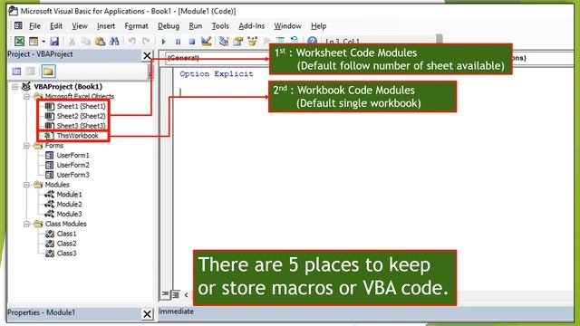 Excel VBA Lesson 11: Visual Basic Editor Type of Code Modules смотреть онлайн