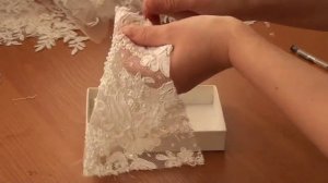 ✅Как прокладывать швы по  кружевам вышитым бисером, бусинами, пайетками?часть 2
