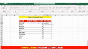 Excel Trick 5 || Rank Formula in Excel ||