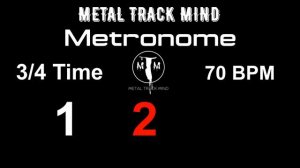 Metronome 3/4 Time 70 BPM visual numbers