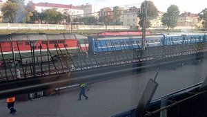ТЭП70-0208 с поездом номер 632Б Гродно-Гомель отправляется со станции Гродно