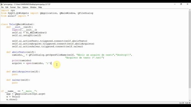 Interfaces Gráficas com PyQt5 [17] - FileDialogs: Abrindo e salvando arquivos смотреть онлайн