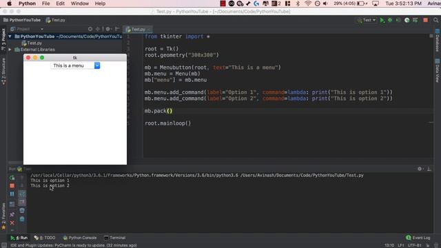 Python and Tkinter: Creating Menu Buttons and Radio Buttons