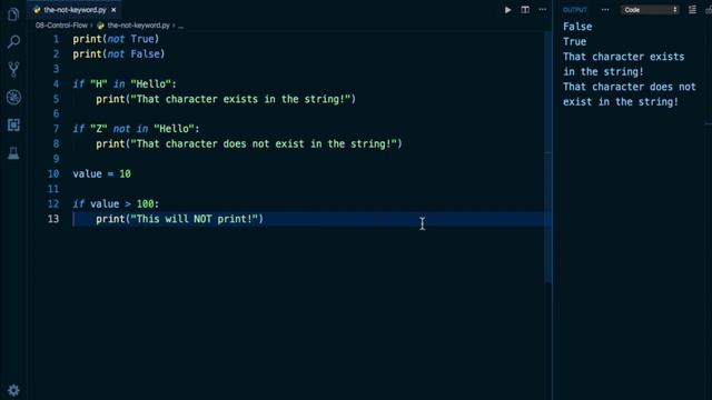 Python Programming Tutorial # 58 | The not Keyword in Python | Python 'not' keyword - English