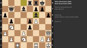 Aldo Zadrima - Sergey Krylov | Sicilian Defense: Godiva Variation | 1994