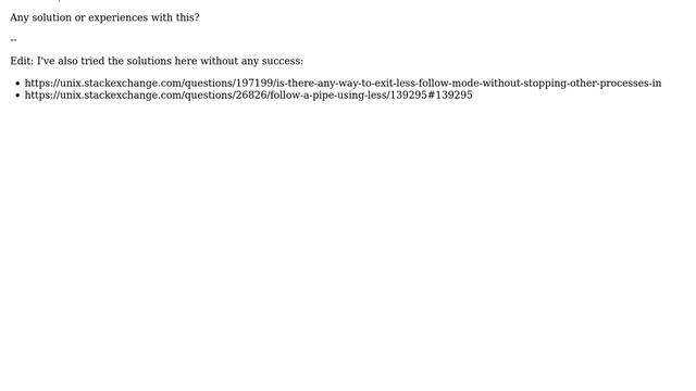 Unix & Linux: docker-compose, less and SIGINT смотреть онлайн