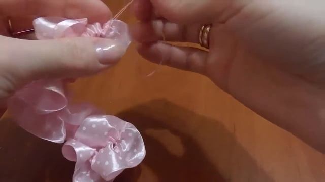 Бантик на резиночке. Канзаши. Мастер класс. домашнее рукоделие