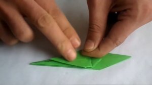 ОРИГАМИ КУЗНЕЧИК ИЗ БУМАГИ, ORIGAMI GRASSHOPPER MADE OF PAPER