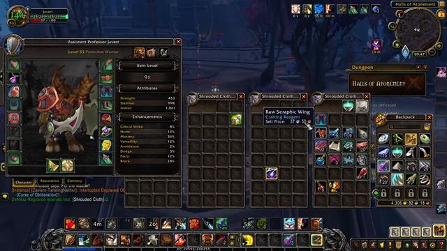 WoW SL:Halls of Atonement Protection Warrior смотреть онлайн