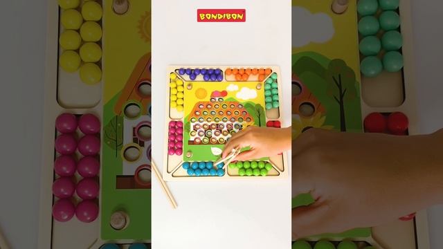 Настольная игра из дерева «МОЗАИКА ЦВЕТА» 9 цветов, 15 заданий БондиЛогика Bondibon