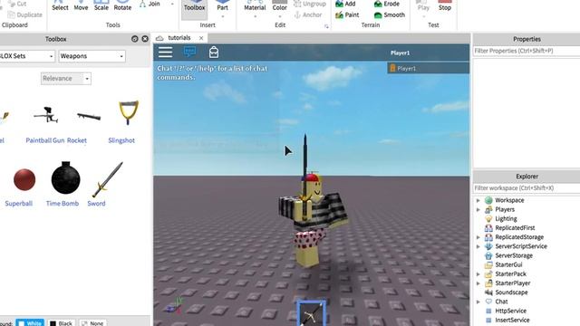 How to add weapons/gear to your game (roblox studio!) смотреть онлайн