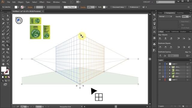 How to Apply Flat Graphics to the Perspective Grid in Adobe Illustrator смотреть онлайн