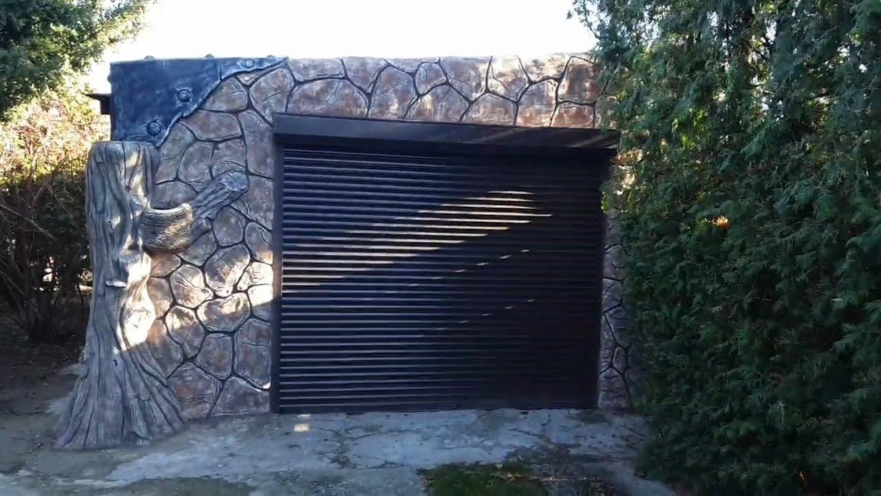 оформление  гаража ,декоративная  штукатурка.  скульптуры  из  цемента  работа   Александра.