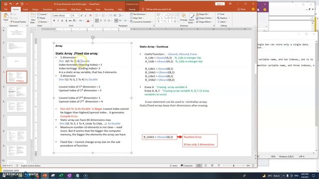 Excel VBA - Static Array 01 смотреть онлайн
