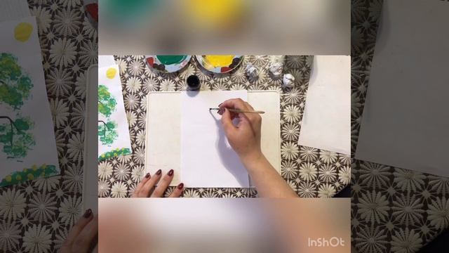 Мастеркласс "Русская береза"рисование нетрадиционным способом