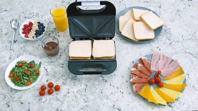 Бутербродница CECOTEC Rock'nToast Fifty-Fifty | Антипригарное покрытие RockStone смотреть онлайн