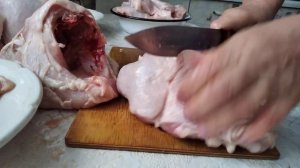 Разделка курицы на полуфабрикаты