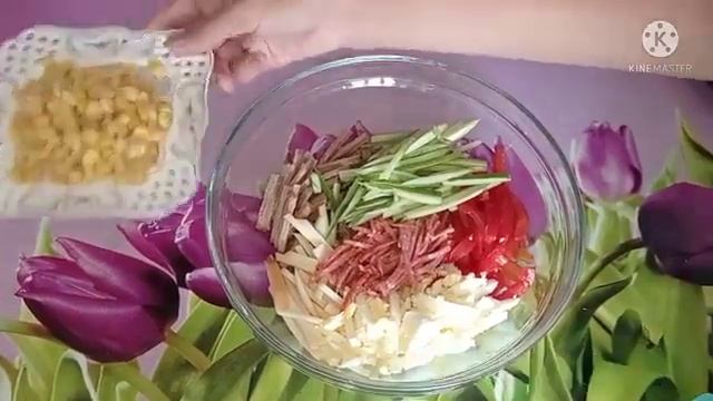 ОЧЕНЬ ВКУСНЫЙ лёгкий салат, который можно есть летом ??