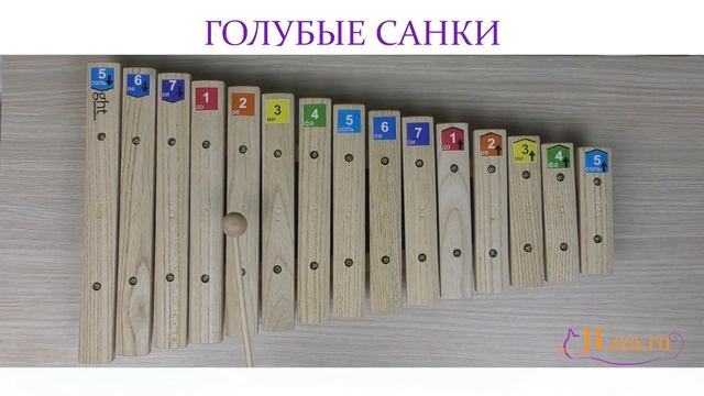 Голубые санки на ксилофоне как играть по схеме ноты цифрами