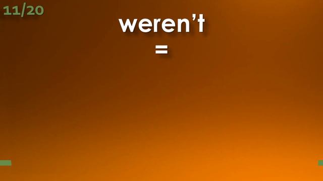 Contractions | English Vocabulary Test смотреть онлайн