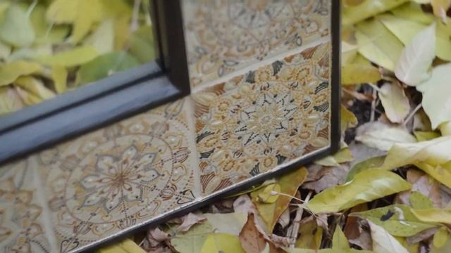 Зеркало в раме из керамической плитки. Ручная роспись. Точечная роспись. Зеркало 40кг смотреть онлайн