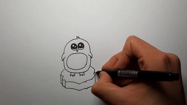 Как нарисовать ПИНГВИНА, рисунки для начинающих смотреть онлайн