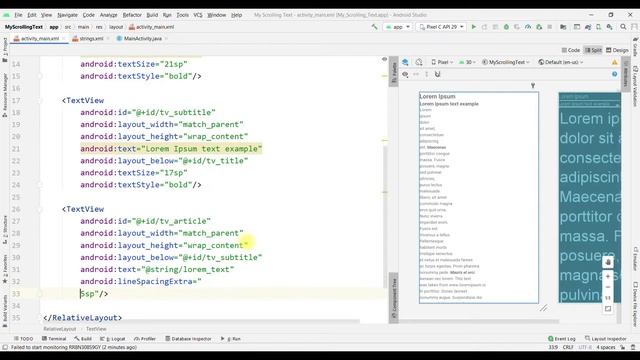 Scrolling Text with TextView and ScrollView смотреть онлайн
