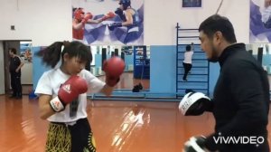 Девочка боксёр занимается всего 4 месяца