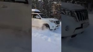 Крузер 200 и Прадо 150 по снежной целине, Сибирь