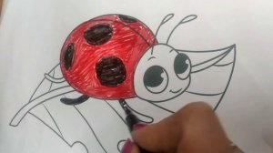 Божья коровка раскраска?Раскрашиваем фломастерами и карандашами