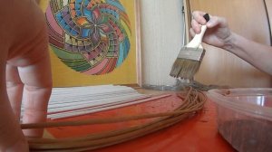 Белорусское лукошко из бумажной лозы в моей интерпретации Подготовка