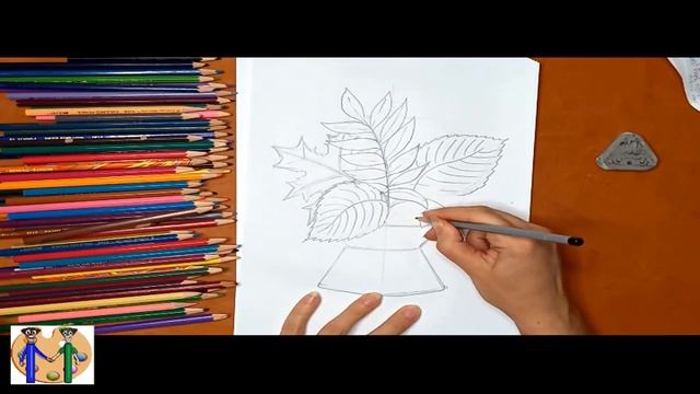 Как нарисовать осенний букет. Онлайн-школа рисования "Малевашки" смотреть онлайн