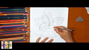 Как нарисовать осенний букет. Онлайн-школа рисования "Малевашки"