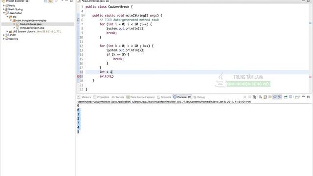Java Cơ Bản 25 Câu lệnh break trong java смотреть онлайн