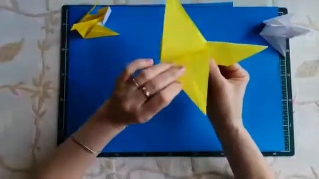 Оригами птичка