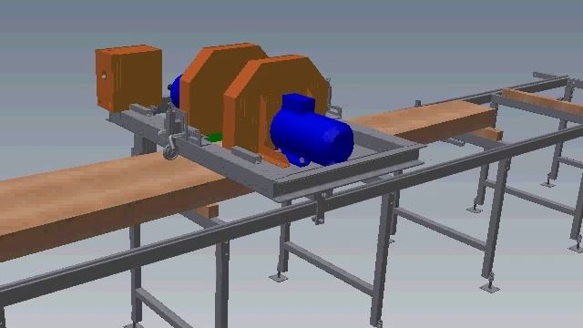 Станок двухпильный кромкообрезной Мурка, смотреть онлайн