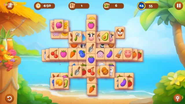 Игра "Пасьянс Маджонг Ферма" (Solitaire Mahjong Farm) - прохождение смотреть онлайн