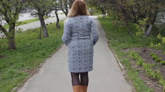 Платье женское серое из французского трикотажа