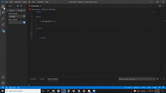 How to add images in HTML website with visual studio code